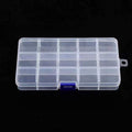 Transparent Plastic Bead Storage Box 15 Compartments 17.3x9.8x2.2cm