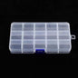 Transparent Plastic Bead Storage Box 15 Compartments 17.3x9.8x2.2cm