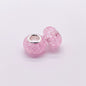 Acrylic Spacer Beads 14mm Crackle Large Hole 50pcs - Pink