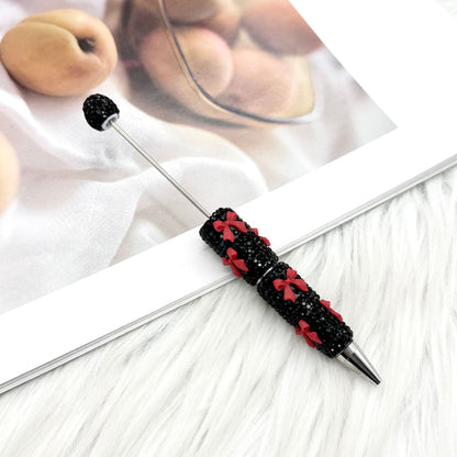 Beadable Pen with Rhinestone Bow Decoration 20
