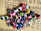 Striped Evil Eye Resin Beads 6-12mm Glossy Multicolor 500pcs 6