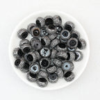 Metallic Sugar Textured Resin Round Spacer Beads 12mm 50pcs - gunmetal black