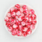 15mm Floral Pattern Silicone Beads Pastel Print 50pcs 5