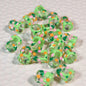 Painted Heart Pattern Cylindrical Glass Beads 11x13mm Hand Painted 10pcs 5