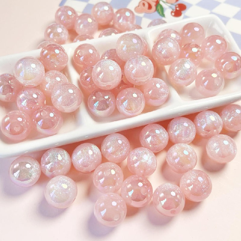 Brilliant Round Acrylic Beads 16mm Glossy Mixed Colors 10pcs 3