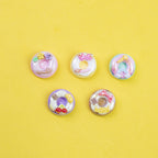 Plating Sweet Bow Doughnuts Resin Beads Glossy Pastel Colors 10pcs 2