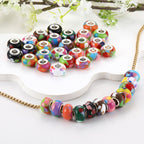Imitation Lampwork Chunky Resin Beads 14mm Multicolor 100pcs