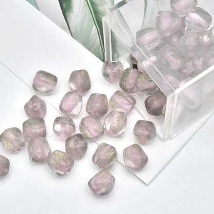 Resin Octagonal Faceted Candy Heart Beads 10mm Sparkling 100pcs 14