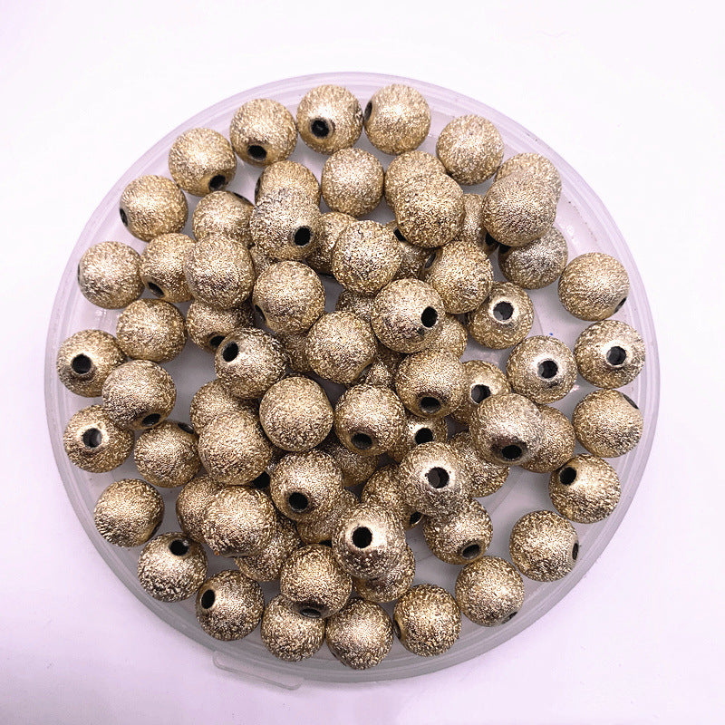 Spray Painted Acrylic Beads 4-12mm Matte Metallic Textured Finish 2