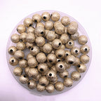 Spray Painted Acrylic Beads 4-12mm Matte Metallic Textured Finish 2