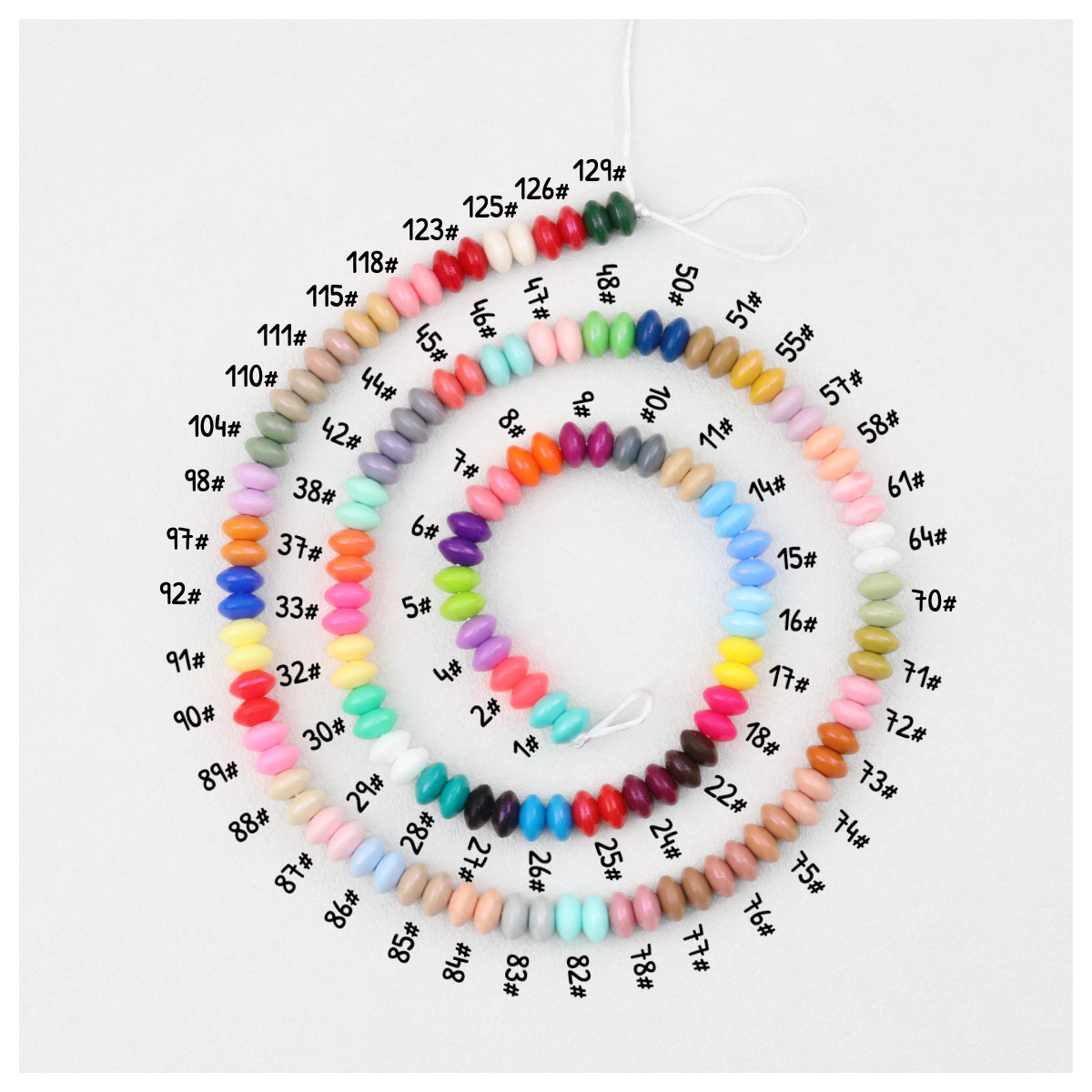 12mm Silicone Spacer Beads Color-Shifting Lentil Loose 50Pcs