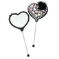 Beadable Heart Shape Handheld Makeup Mirror 33