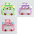 Zip Lock Plastic Bags Cartoon Animal Bus Matte PVC 16.6x16.6cm 10pcs 3