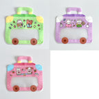 Zip Lock Plastic Bags Cartoon Animal Bus Matte PVC 16.6x16.6cm 10pcs 3