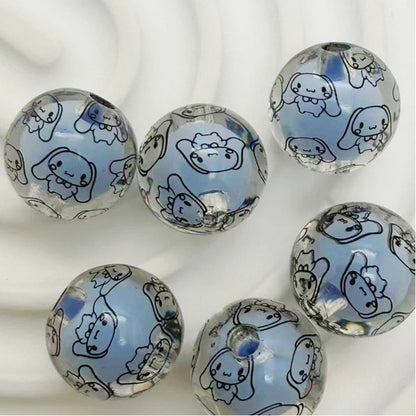 16mm Cute Cartoon Character Acrylic Sago Beads 50pcs 9