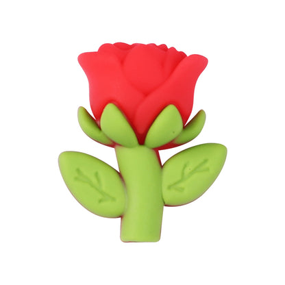 Silicone 3D Focal Beads Rose Multi Color Delicate Petals 20pcs 14