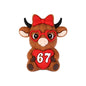 Silicone 3D Focal Beads Six Seven Red Highland Cattle Love 20Pcs