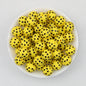 15mm Colorful Polka Dot Print Round Silicone Beads  50pcs 6