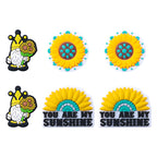 Silicone Focal Beads Daisy You Are My Sunshine Text 20pcs