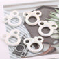 Deep UV Color Plated Solid Color Mickey Ring Head Acrylic Beads 2pcs 12