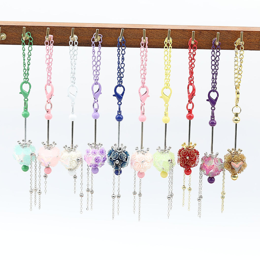 Mermaid Tail Polymer Clay  Beads Fancy 5pcs 22mm