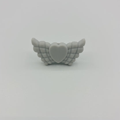 Wing Silicone Beads Mixed Colors 20pcs 13