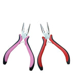 Three-Hole Hair Extension Pliers Ergonomic Steel Rubber Handles 128mm 1pc