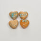 Blooming Ink Color Heart Acrylic Beads 15mm Colorful Mixed 100pcs 7