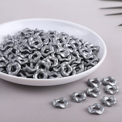 Acrylic Wavy Spacer Beads 16mm Multi Colored 100pcs 12