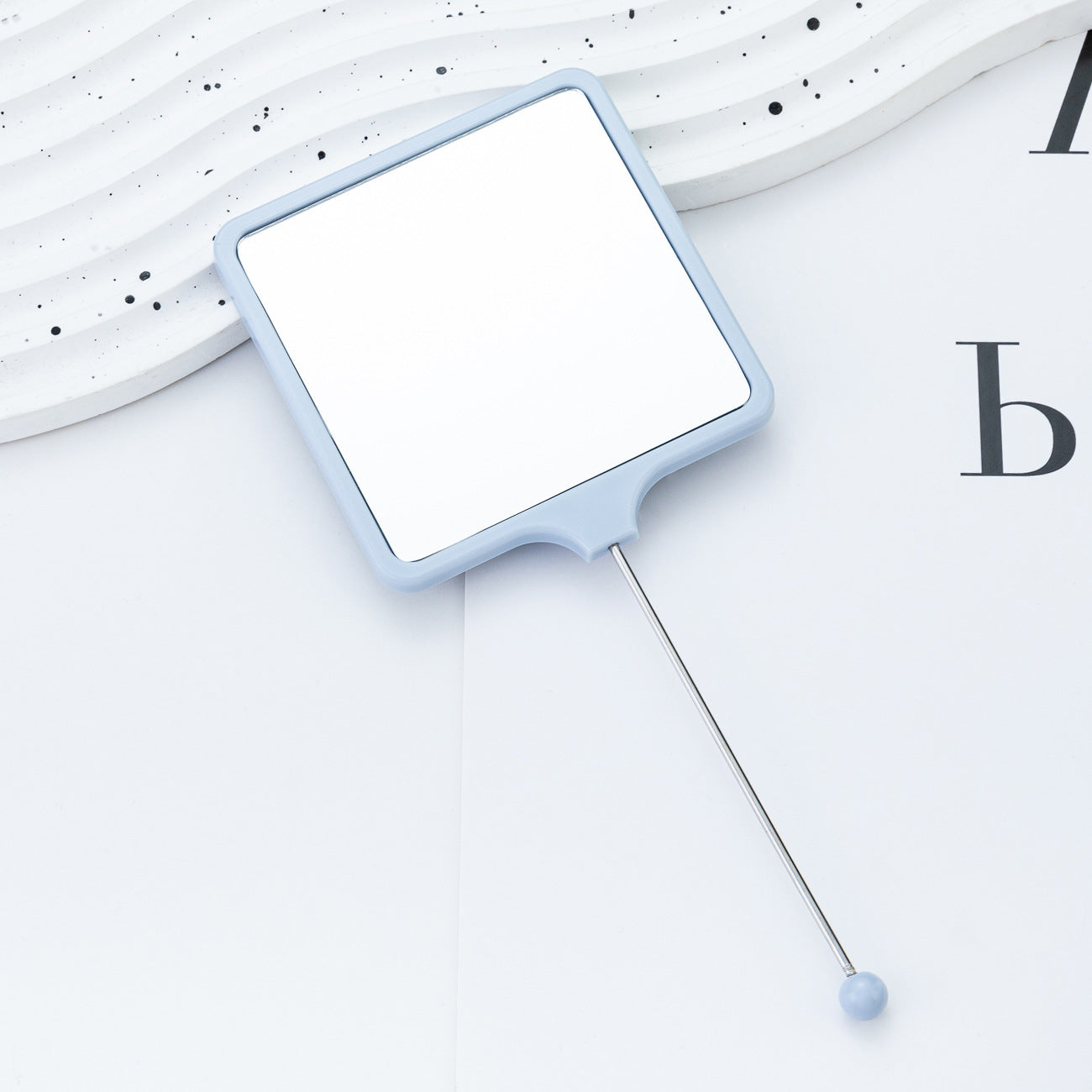 Beadable Plastic Mirrors Handheld Square