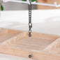 Beadable Keychain Mini Metal Bar Colorful Pendant 8 Centimeters - Electroplating gun Gray