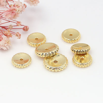 Brass Concave Spacer Beads 6mm 9mm 11mm Polished Beaded Edge 100pcs 4