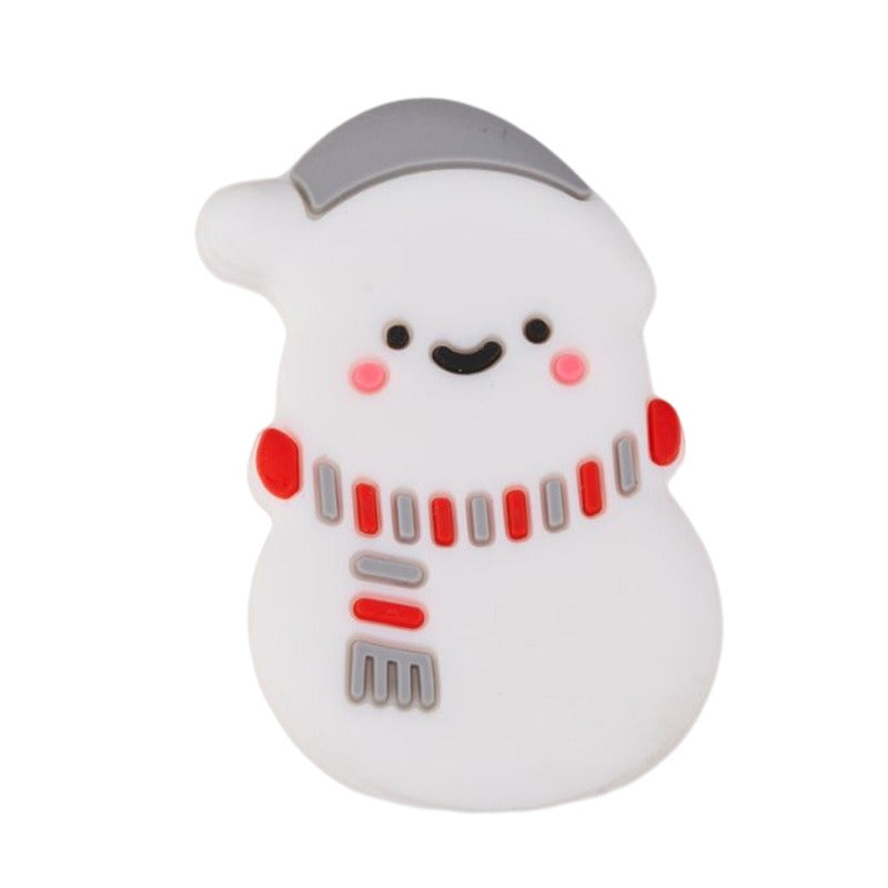 Silicone Focal Beads Christmas Tree Snowman Stocking 20pcs 11