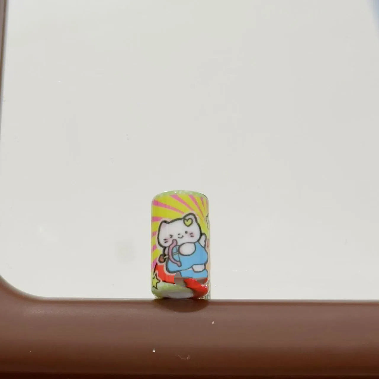 Hello Kitty Pattern Acrylic Tube Beads 20mm Pastel Colors 10pcs 5