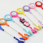 Beadable Retractable Badge Reel Watch Glow In The Dark Silicone Case Easy Pull Buckle