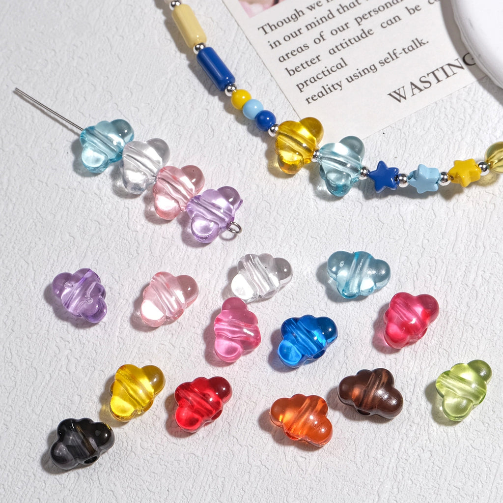 Clear Crystal Cloud Acrylic Beads 12mm Translucent Multicolor 50pcs