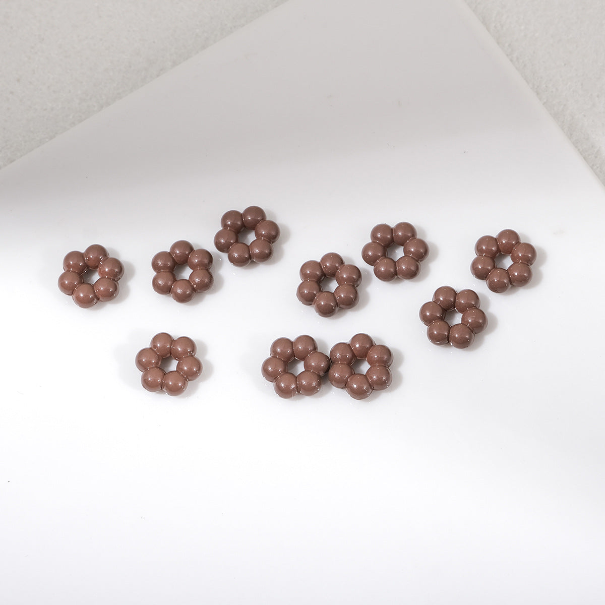 Floral Flower Shape 8mm Acrylic Spacer Beads 50pcs 12