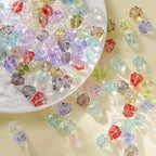 Clear Cartoon Cinnamorol Glass Beads 15mm Mixed Colors 50pcs