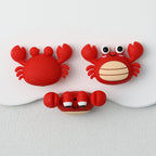 Silicone 3D Focal Beads Crab Big Eyes Smiling Face Claws
