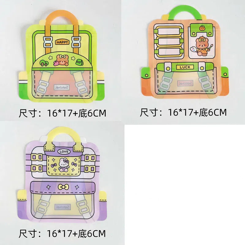 Zip Lock Bags Plastic Graffiti Bunny Bear Window 16x17cm 10pcs 5