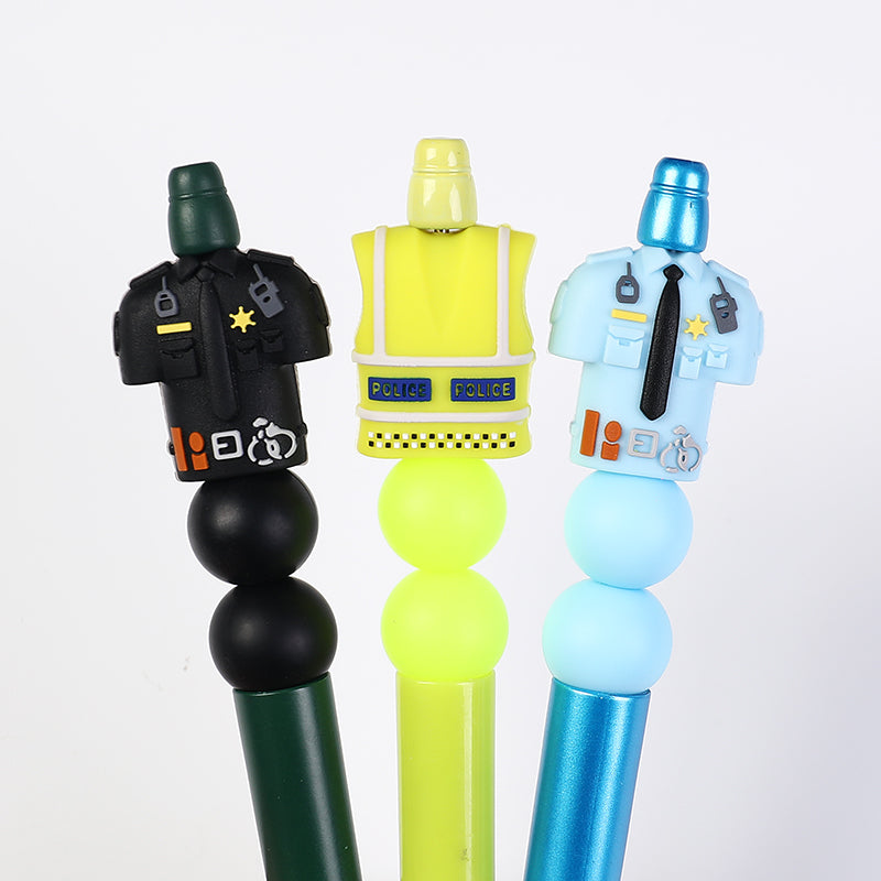 Silicone 3D Police Theme Focal Beads 20 pcs 8