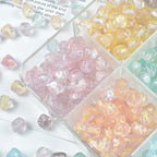 Resin Octagonal Faceted Candy Heart Beads 10mm Sparkling 100pcs 3