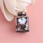 Fancy Alloy Perfume Bottle Charm Beads with Heart and Rhinestones 2pcs 26