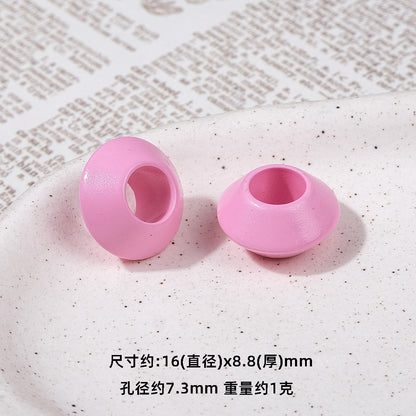Colorful 16mm Large Hole Round Acrylic Spacer Beads 40pcs 14