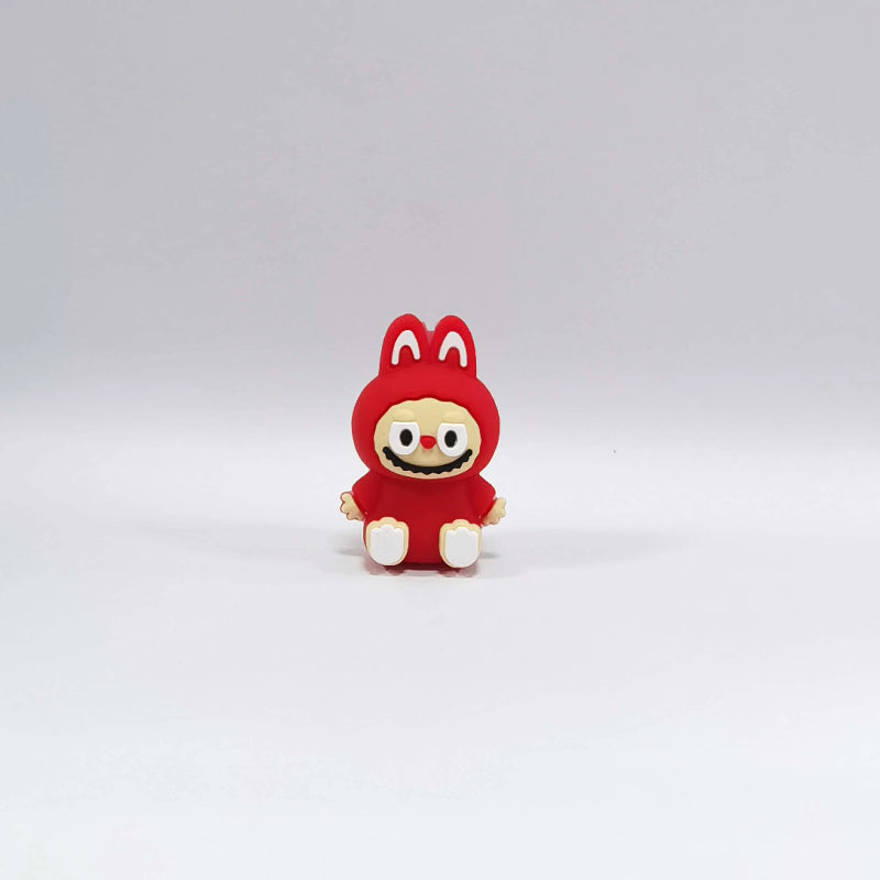 Silicone 3D Focal Beads Bunny Character Sitting Pose 20pcs 5