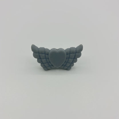 Wing Silicone Beads Mixed Colors 20pcs 32