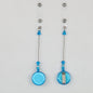 Beadable Badge Reels Retractable ID Keychain Clip - Transparent light blue