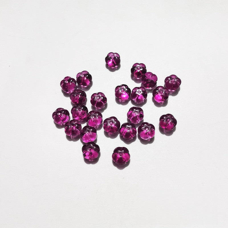 Czech Glass Beads Pumpkin 10mm Glossy Orange Gold 100pcs 6