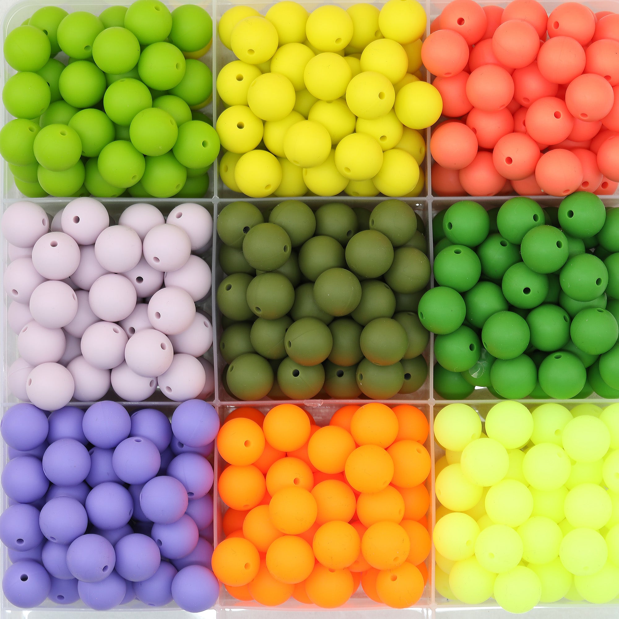 50pcs 15mm Solid Color Round Silicone Beads-32 Colors（124-150 3