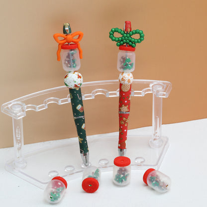 Silicone 3D Christmas Tree Gingerbread Man Focal Beads 20pcs